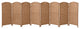 3 ft. Short Diamond Weave Fiber Room Divider Natural 8 Panel