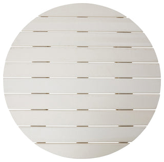 36"D Outdoor Patio HDPE Round Coffee Table, White