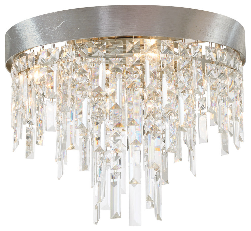 Crystorama Lighting Group WIN-213-CL-MWP Winfield 4 Light 16"W - Antique Silver