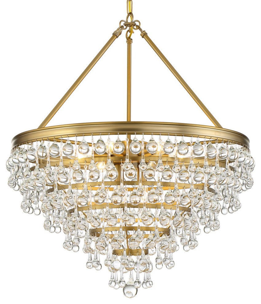 Crystorama Calypso 8 Light Chandelier 137-VG - Vibrant Gold
