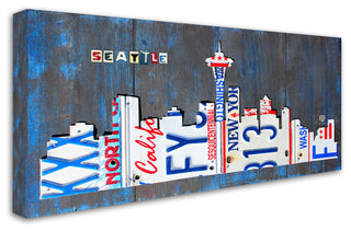 "Seattle Skyline License Plate" Canvas Art by Design Turnpike