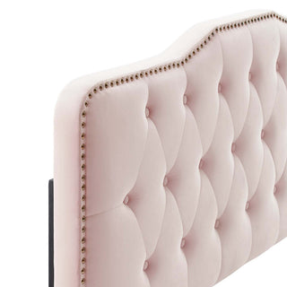 Sophia Tufted Performance Velvet Twin Headboard Pink