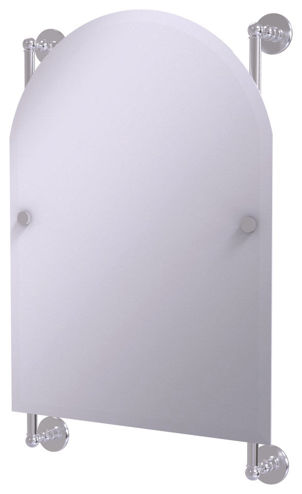 Prestige Skyline Arch Frameless Rail Mounted Mirror, Satin Chrome