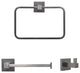 Italia Catania Series 3 Piece Bathroom Accessory Set in Gunmetal Finish