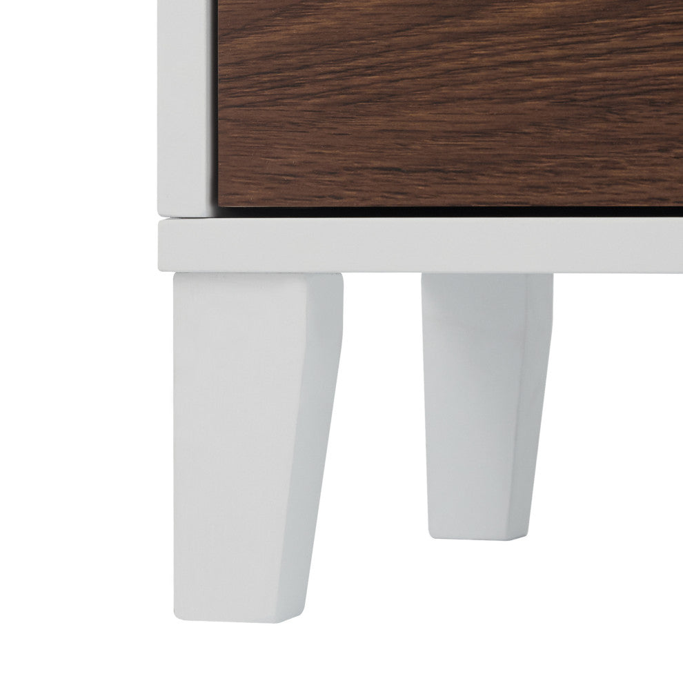 Wooden Bathroom Cabinet Linen Tower White