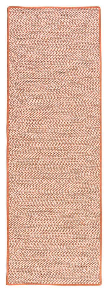 Outdoor Houndstooth Tweed OT19 Orange Indoor/Outdoor Area, Rectangular 2'x4'