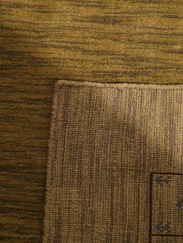 HAND KNOTTED LOOM WOOL ECO-FRIENDLY AREA RUGS - Rectangle, Green, Contemporary