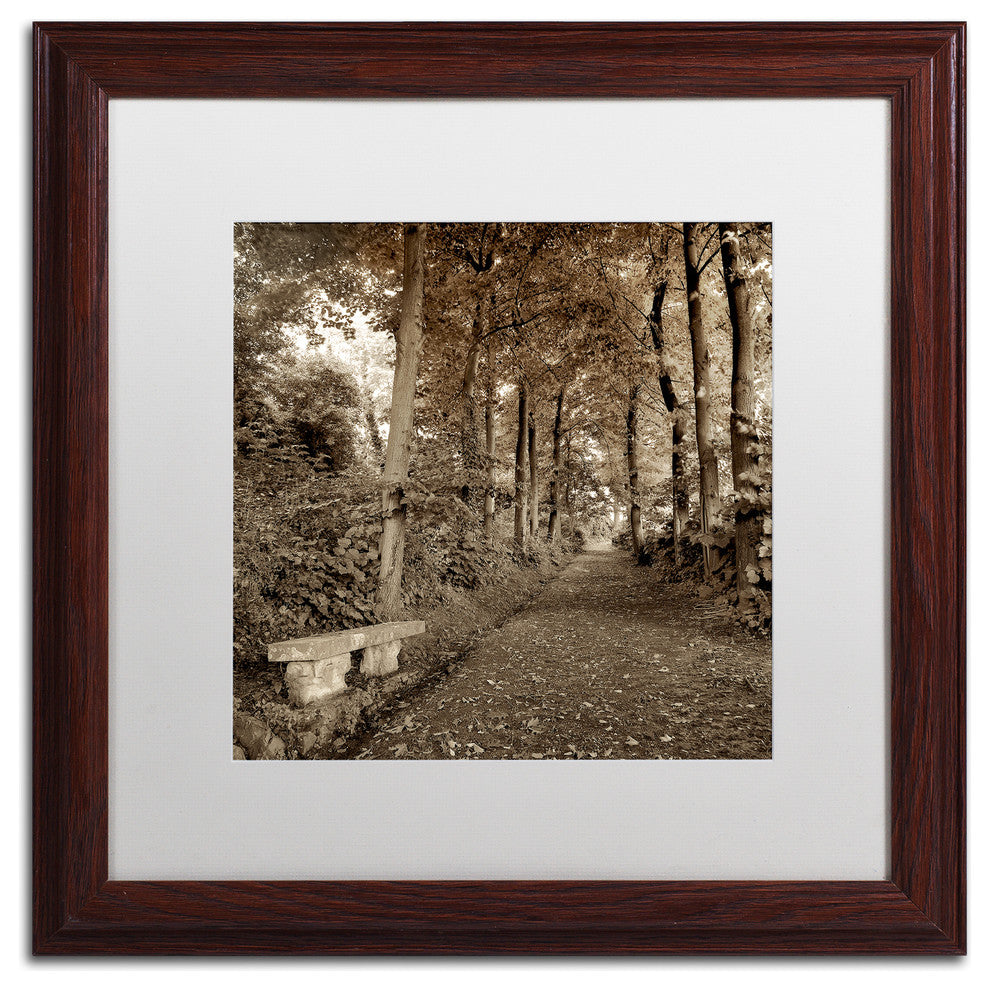Alan Blaustein 'Fiesole Giardini II' Art, Wood Frame, White Mat, 16x16