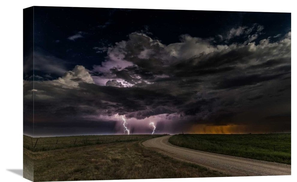 "Prairie Lightning" Stretched Canvas Giclee by Christian Skilbeck, 22x15"