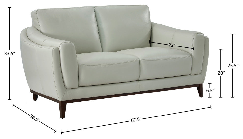 Rio Top Grain Leather Loveseat
