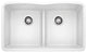 Blanco Diamond Silgranit Low-Divide Undermount Kitchen Sink, White