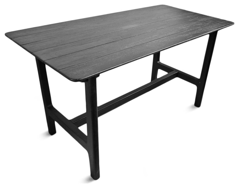 Outdoor Indoor Black Teak Counter Table