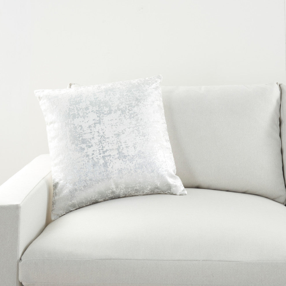 Mina Victory DR502 Throw Pillow, Silver, 20" X 20"