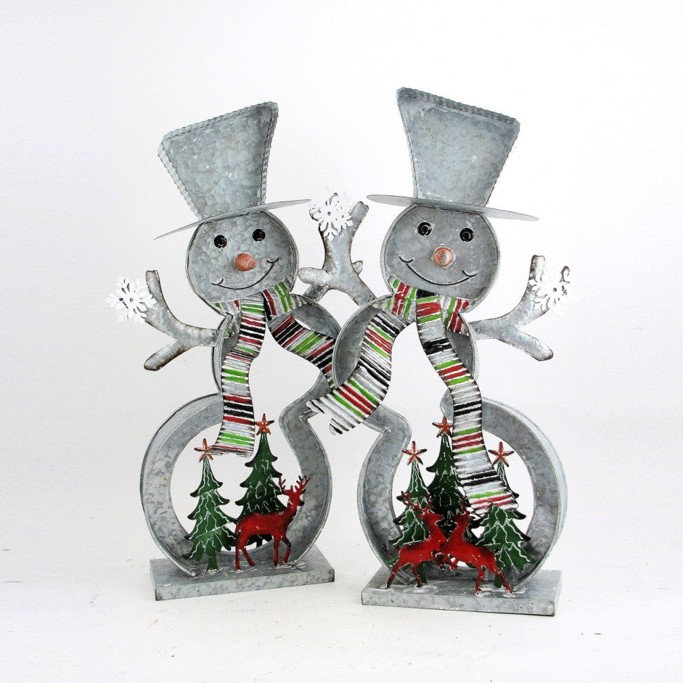 Galvanized Cookie Cutter Snowmen, Christmas Trees and Reindeer