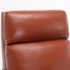Reed Leather Push Back Recliner, Caramel