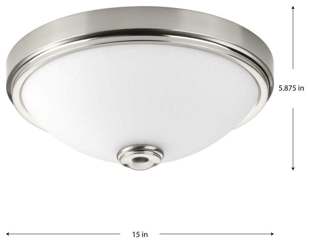 1-Light DC LED Flush Mount, Brushed Nickel
