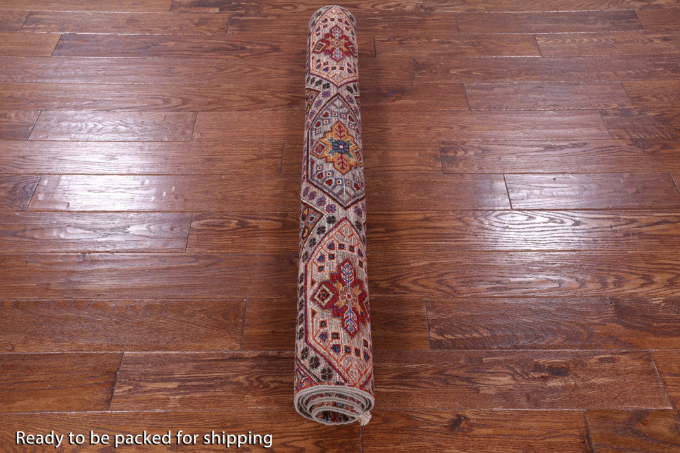 4' 0" X 5' 10" Super Kazak Khorjin Handmade Rug Q9636