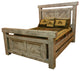 Barnwood Style Timber Peg Panel Bed, Thunder White, King