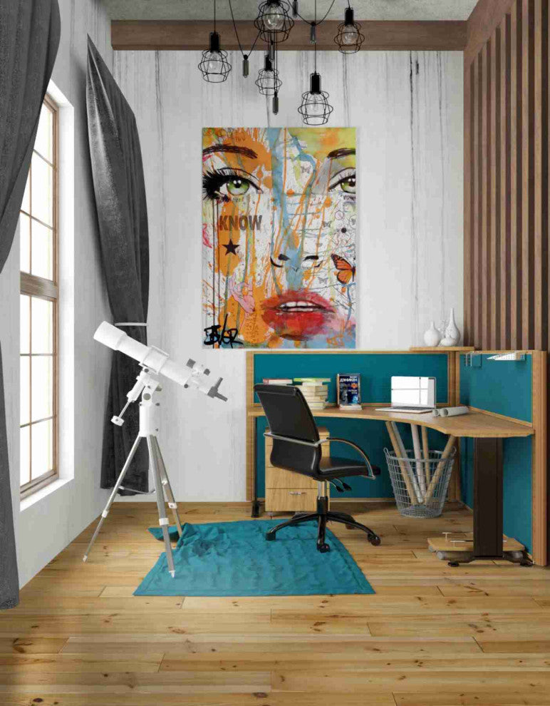 Epic Graffiti "Know" by Loui Jover, Giclee Canvas Wall Art, 26"x40"