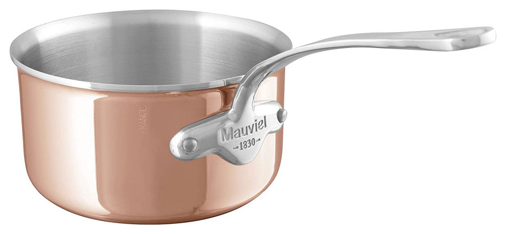 Mauviel M''3S Tri-Ply Copper Saucepan, Cast Stainless Steel Handle, 2.6-qt