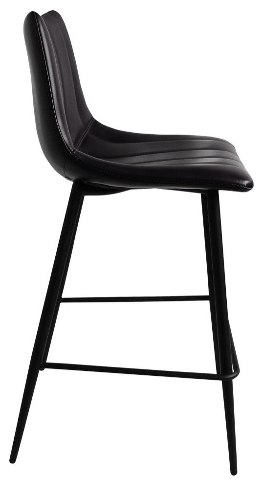 Alibi Counter Stool Matte Black, Set of 2
