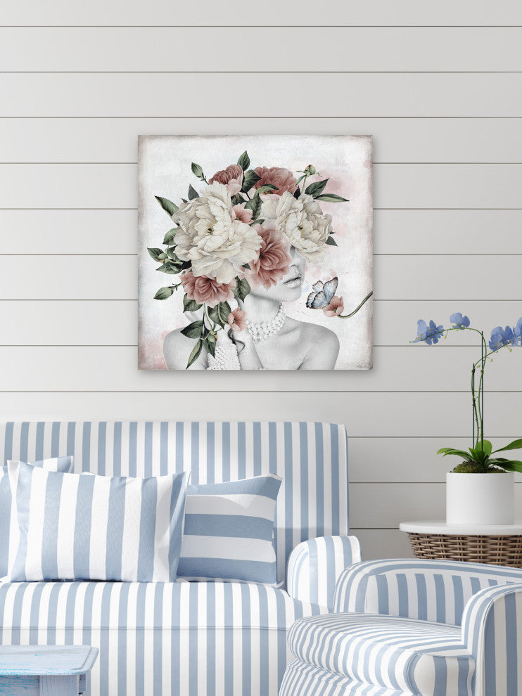 "Pretty Angela" Painting Print on Wrapped Canvas, 18x18