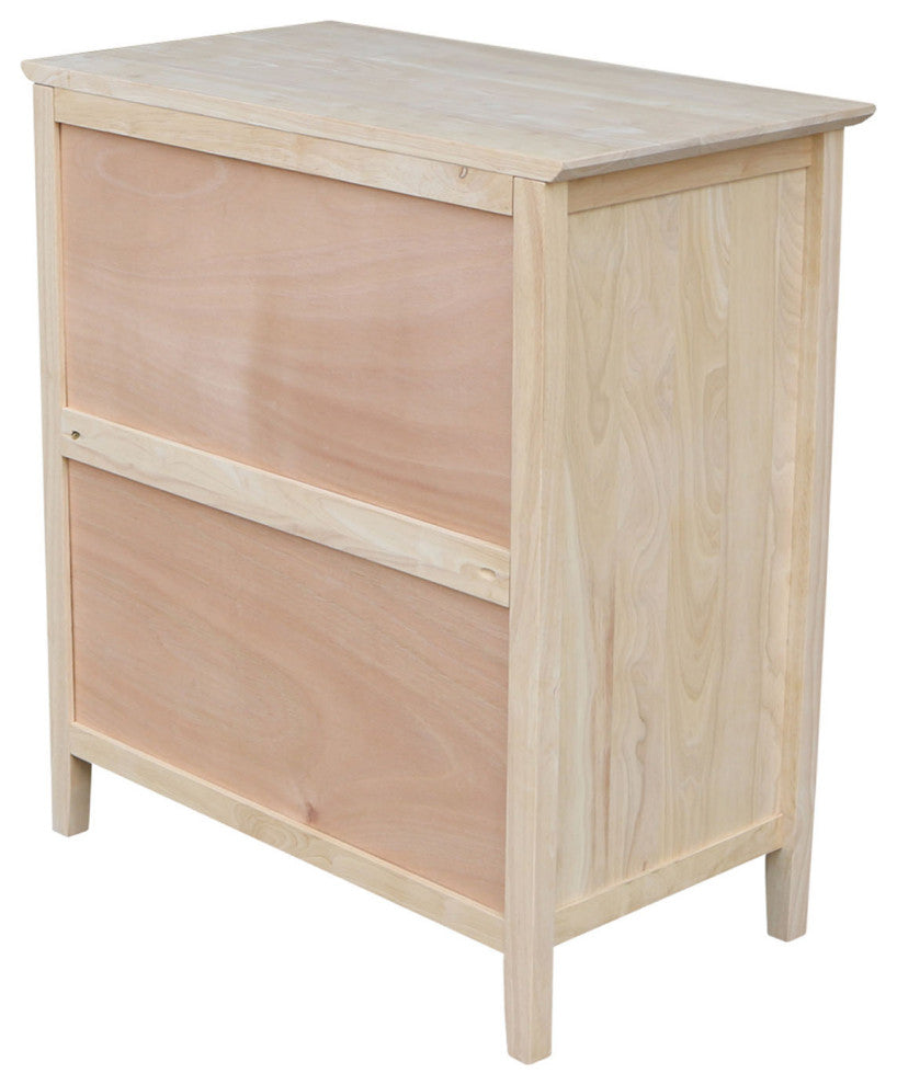 Solid Wood Dresser Chest With 3 Drawers