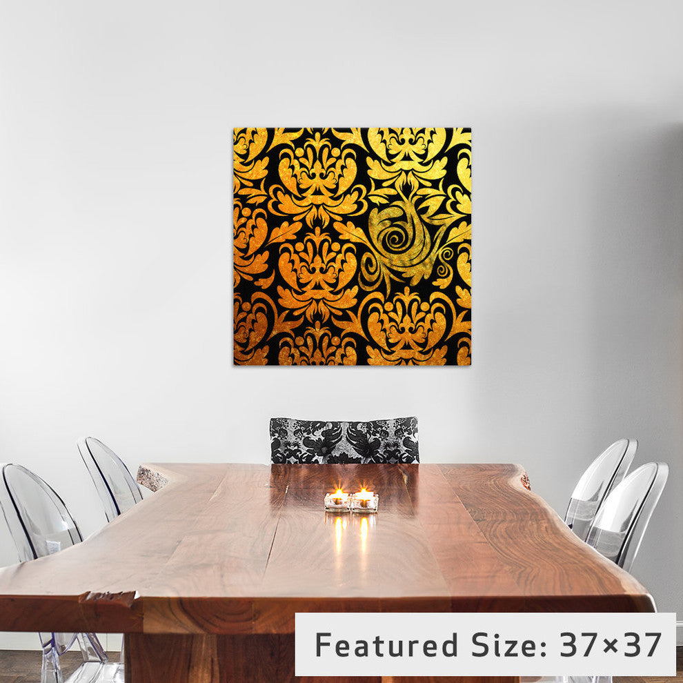 "Modular Movement in Black & Gold" by 5by5collective, 18x18x1.5