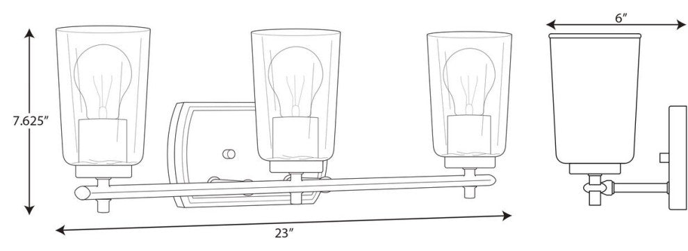 Adley Collection 3-Light Bath and Vanity, Brushed Nickel
