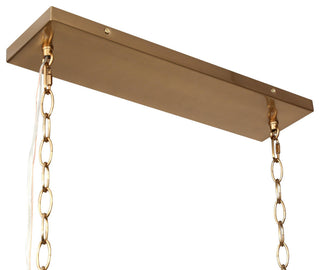 LNC 5-Light Polished Gold Modern Linear Kitchen Pendant Island Light, Linear