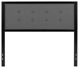 Bristol Metal Tufted Upholstered Headboard - Modern Headboard, Dark Gray, Full