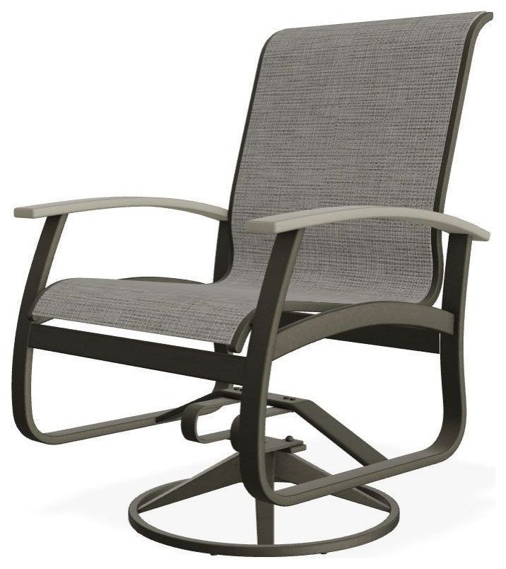 Belle Isle Sling Outdoor Swivel Rocker, Smoke/Storm