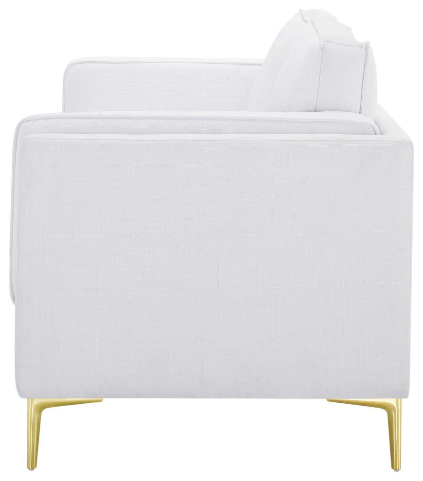 Sofa, Fabric, White, Modern, Living Lounge Room Hotel Lobby Hospitality