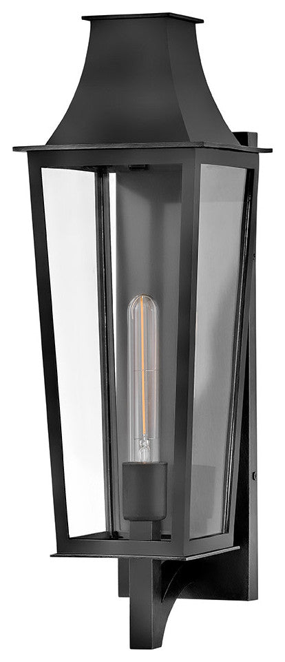 Hinkley Georgetown Large Wall Mount Lantern, Black