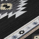 Indoor/Outdoor Phoenix PH4 Black Machine Washable 8' x 8' Round Rug