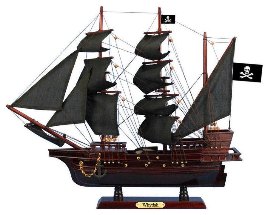 Wooden Whydah Gally Black Sails Pirate Ship Model 20"