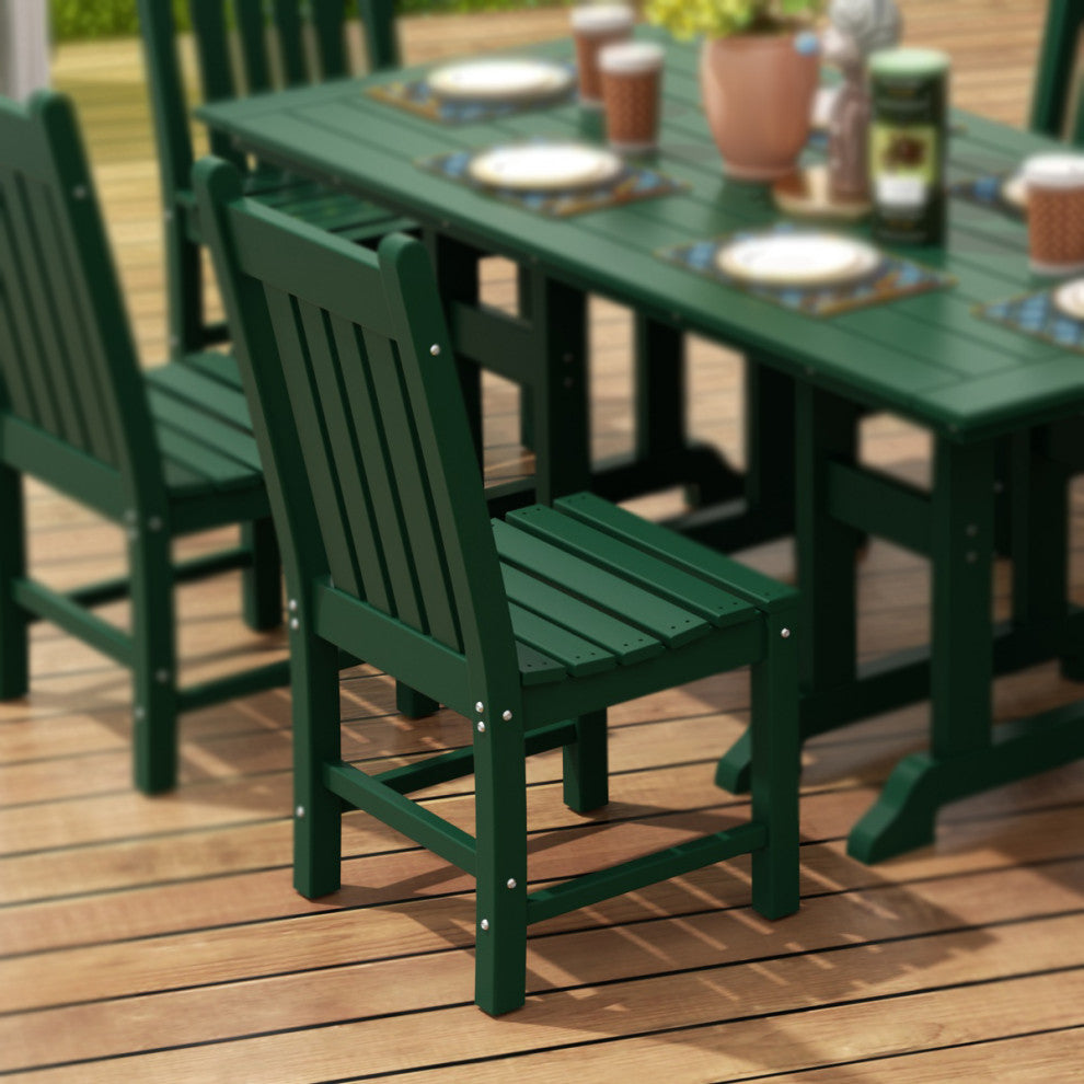 WestinTrends Outdoor Patio Poly Lumber Dining Chair, Fade UV Water Resistant, Dark Green
