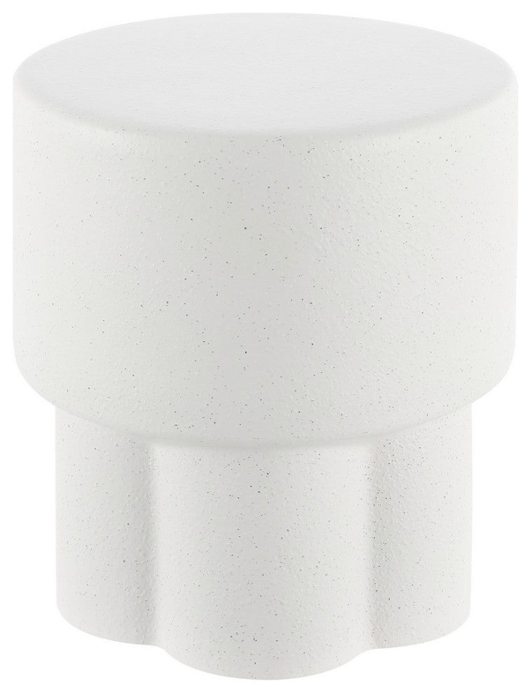 Safavieh CoRoundiz 14.25" Garden Stool, White Speckled