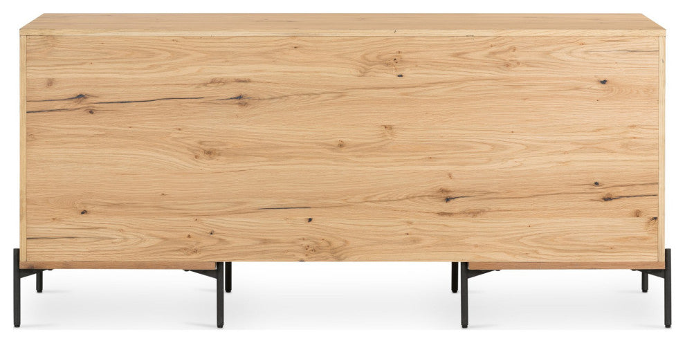Eaton Executive Desk Light Oak Resin, Dark Gunmetal