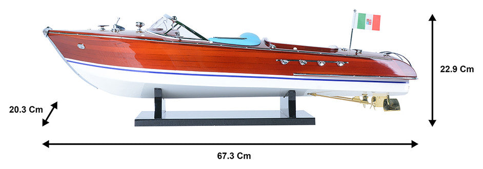 Riva Aquarama Painted Medium Wooden Handcrafted boat model