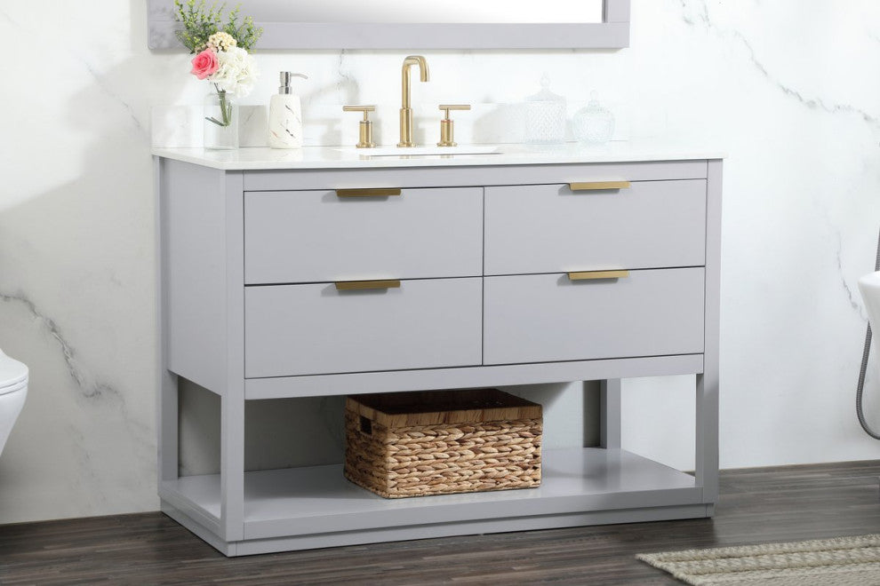 Elegant Decor Larkin Bathroom Vanity Grey