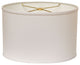 16" White Throwback Oval No Slub Lampshade