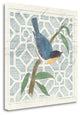 "Monument Etching Tile I Blue Bird" By Wild Apple Portfolio, Gallery Wrap Canvas