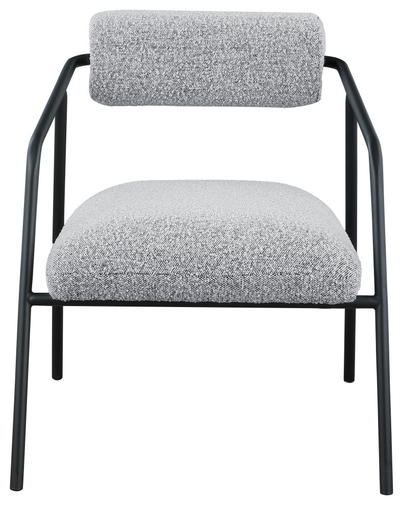 Carly Boucle Fabric Accent Chair, Grey