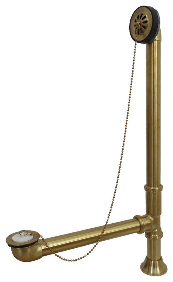 Kingston Brass Clawfoot Tub Drain, Brushed Brass