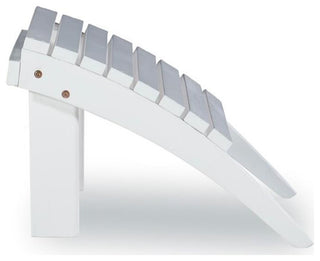 Hawthorne Collections Transitional Wood Outdoor Ottoman in White