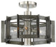 Baxter 3-Light Semi-Flush, Weathered Iron