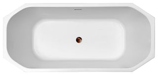 63'' Streamline NPT9630ORB Freestanding Tub With Internal Drain