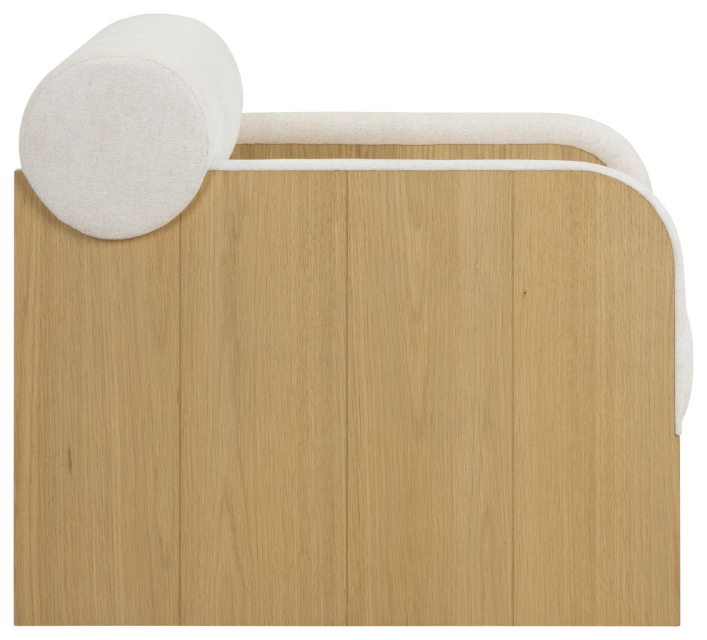 Coburn Lounge Chair, Rustic Oak, Eclipse White