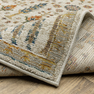 Adeline Ancient Traditions Ivory/Gold Area Rug Runner 2'3" x 8'